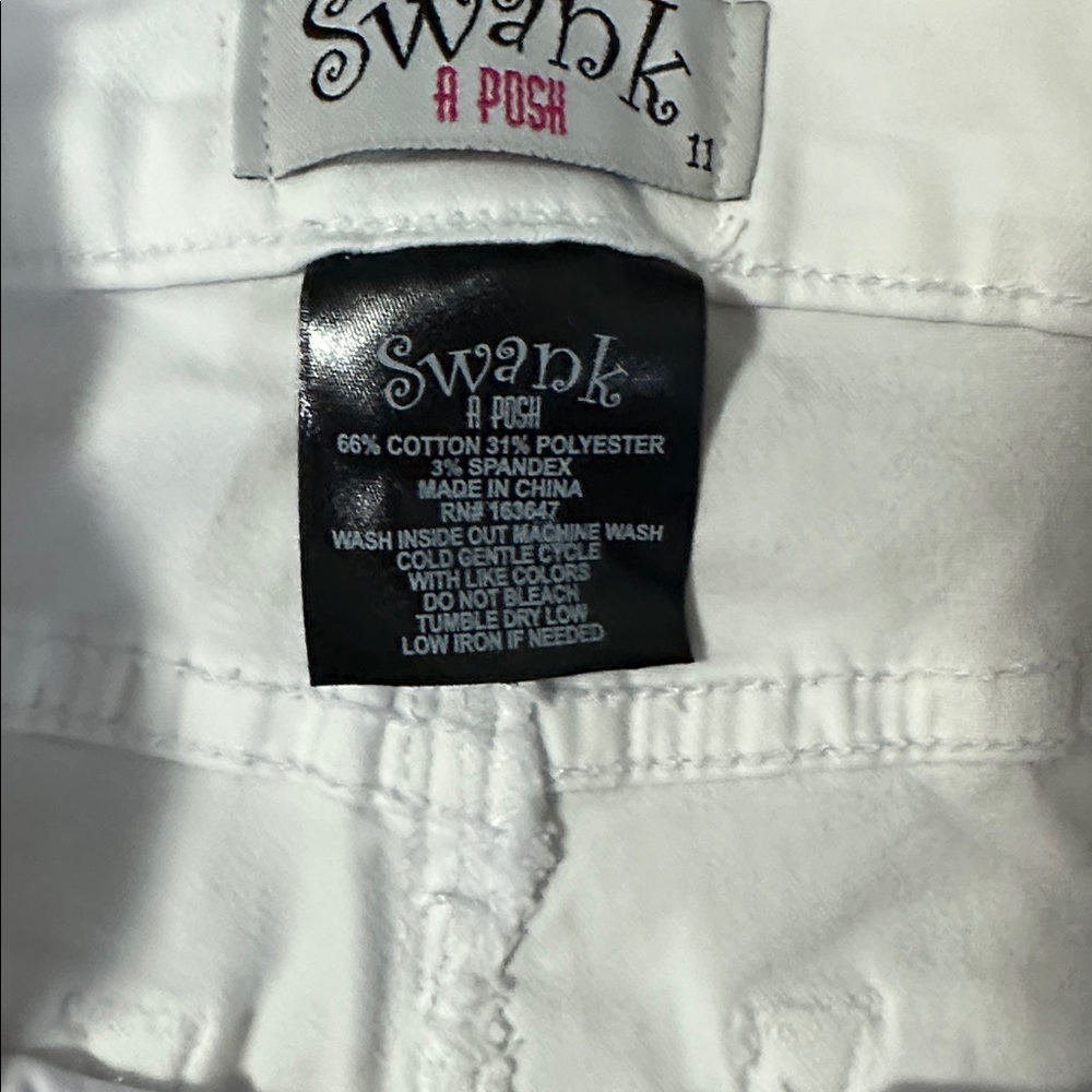 SWANK White Ripped Skinny Jeans - Picture 2 of 2